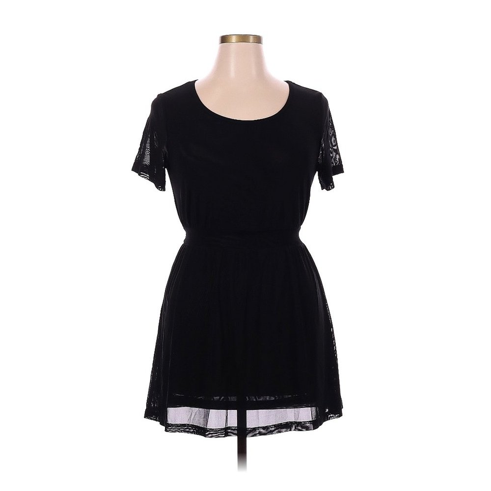 Little Black Mini Silhouette Dress